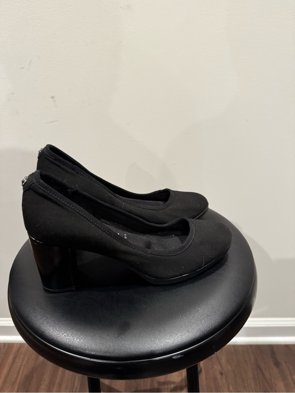 Anne Klein Black Block Heel Pumps size 7M